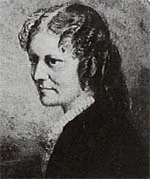 Black and white photo of Anna Sewell, side profile.