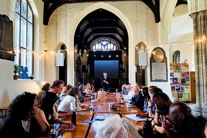 Jack Abbott MP leading the recent City of Culture discussion at St Stephen's Church